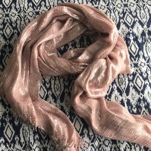 Light pink and silver scarf